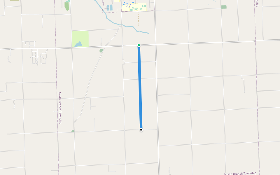 Woodview Trail walking route map in North Branch