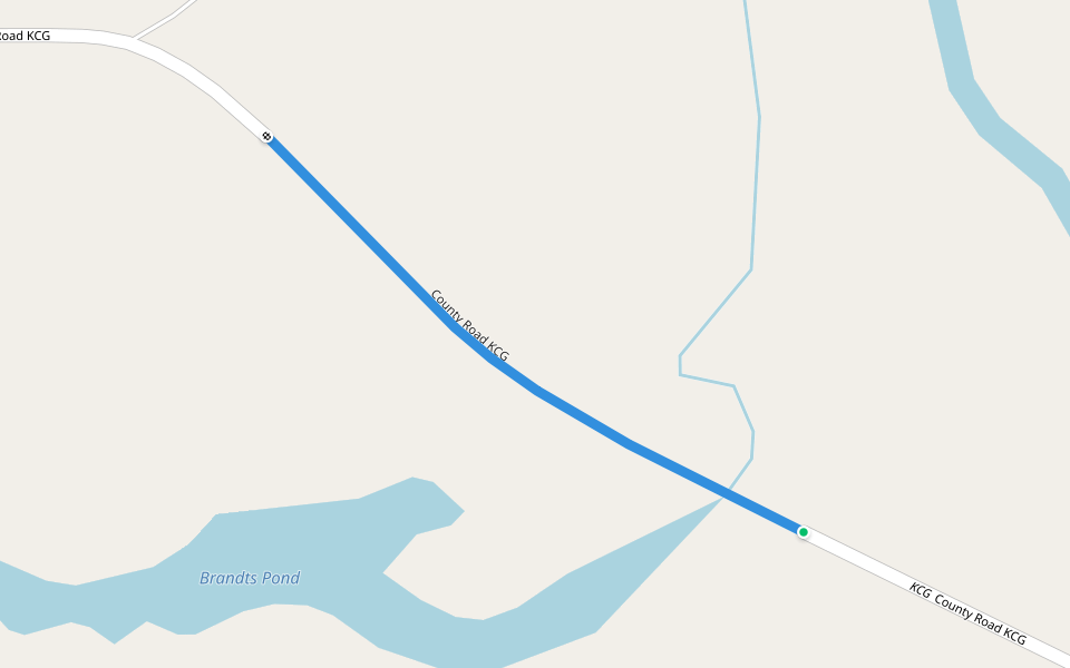 County Road KCG walking route map in Marquette