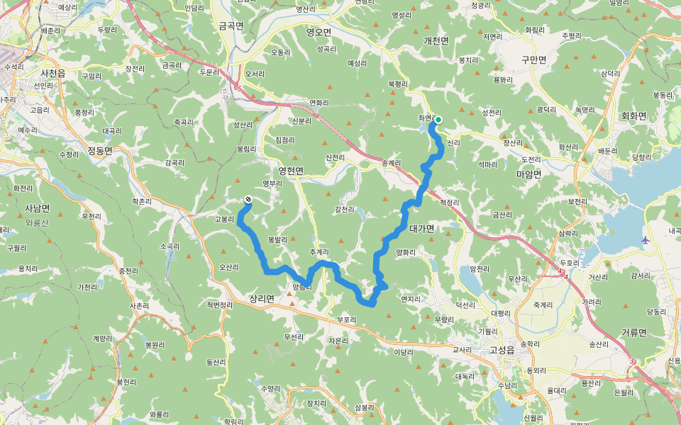 낙남정맥 walking route map in Goseong