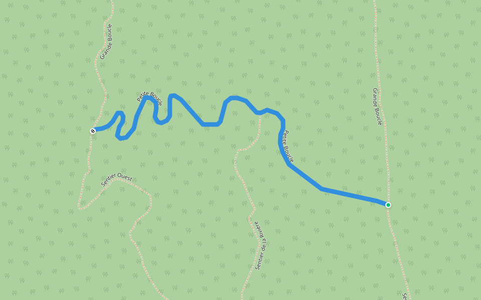 Petite Boucle walking route map in Teva I Uta