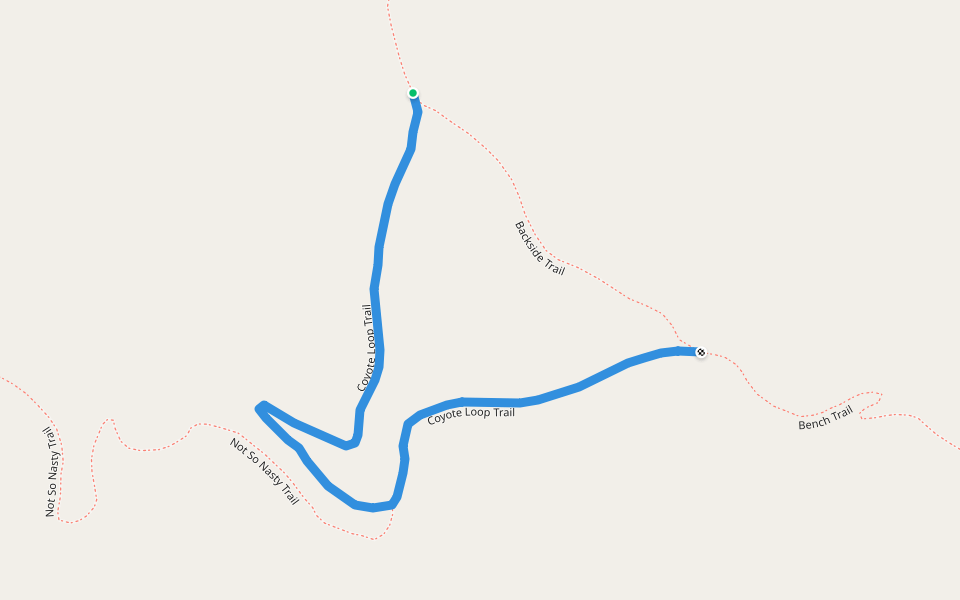 Coyote Loop Trail walking route map in Cabo Pulmo