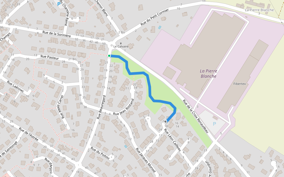 Passage du Calvaire walking route map in Chemillé-en-Anjou
