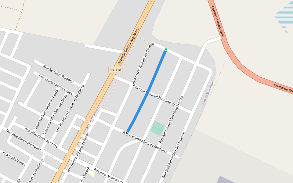 Rua Jornalista Severino Fernandes de Medeiros walking route map in Caicó