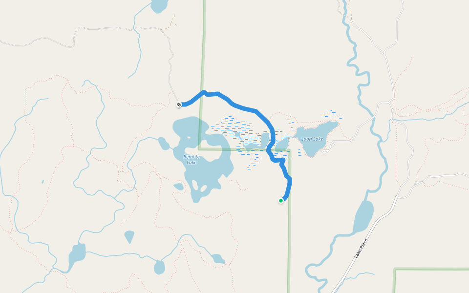 Savanna State Park Trail walking route map in McGregor