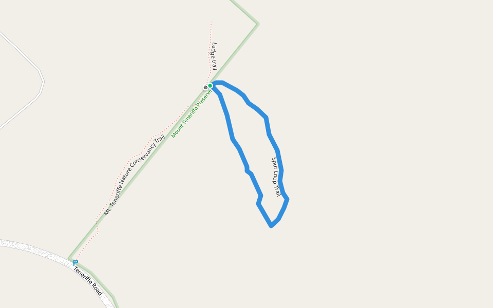 Spur Loop Trail walking route map in Milton