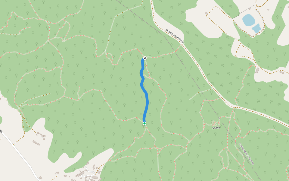 MTB Elfi walking route map in Saliceto
