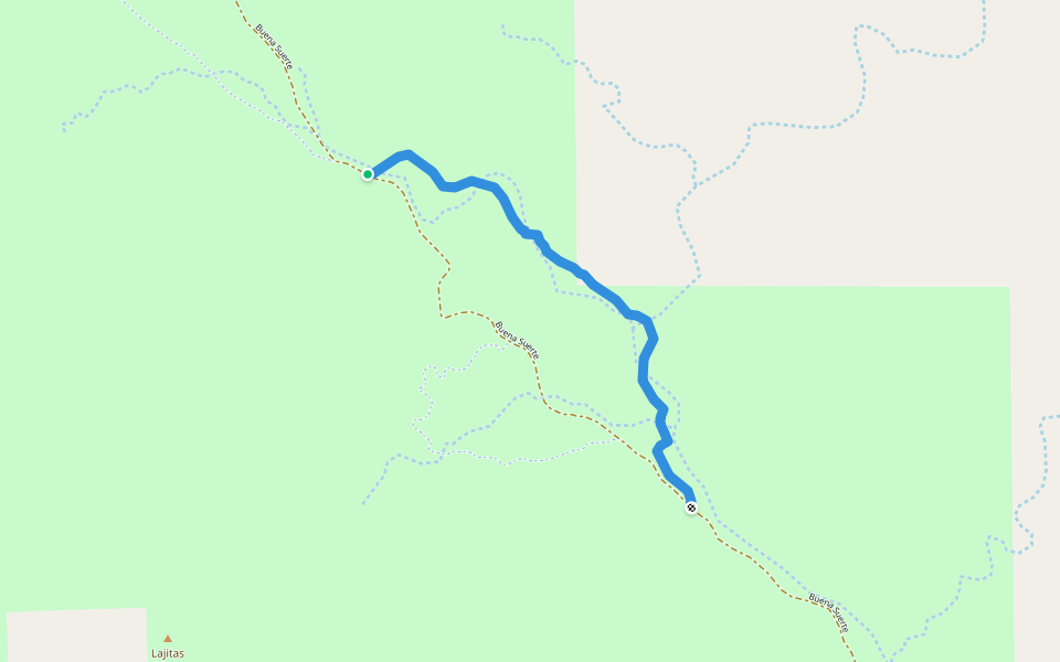 Crystal Trail walking route map in Terlingua