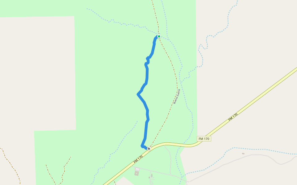 Dog Cholla walking route map in Terlingua