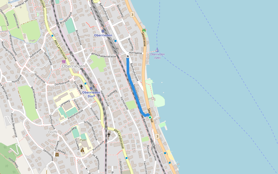 Seerebenweg walking route map in Oberrieden