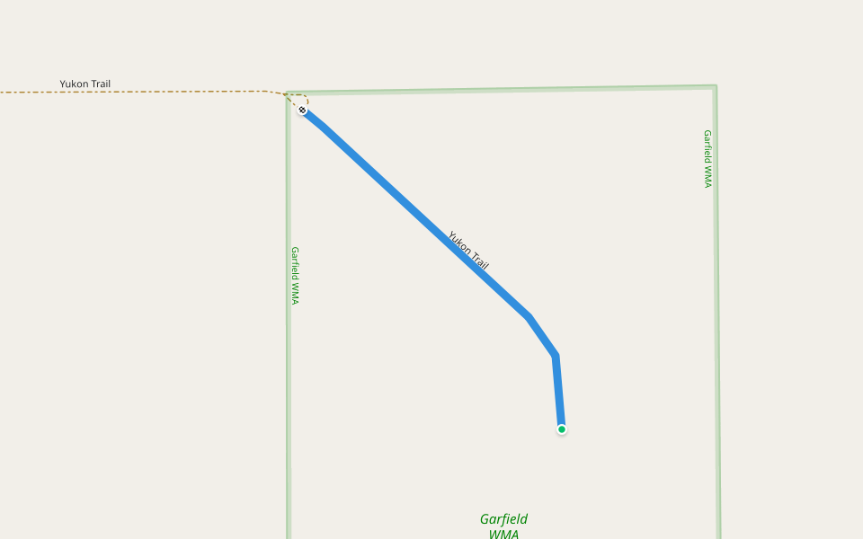 Yukon Trail walking route map in Garfield