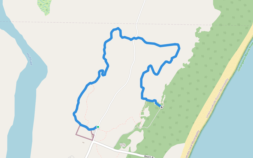 Self Guided Nature Trail walking route map in Saint Lucia