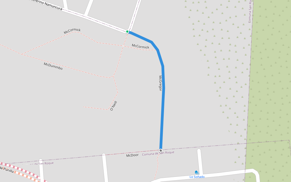 McGregor walking route map in San Roque