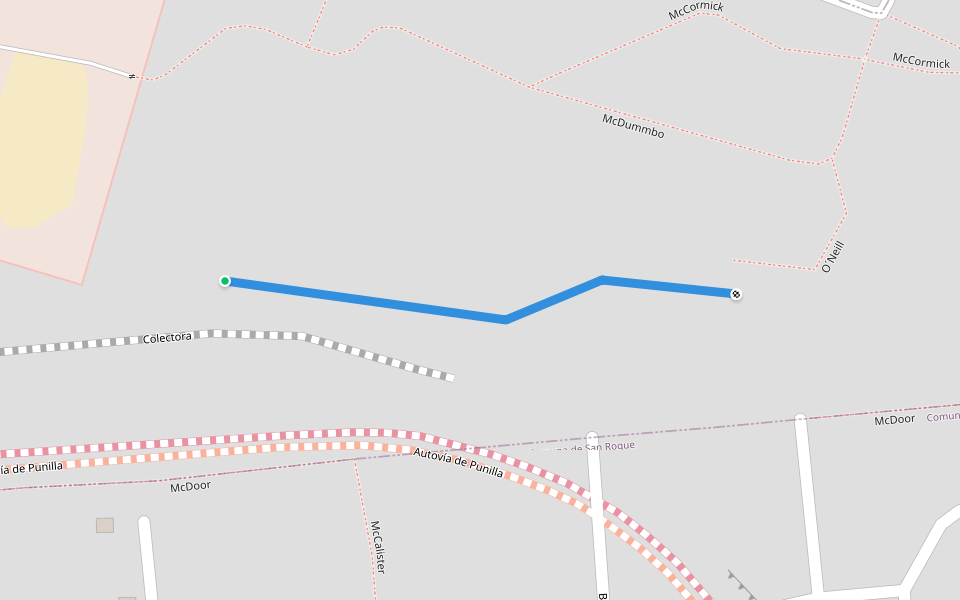 O´Neill walking route map in San Roque