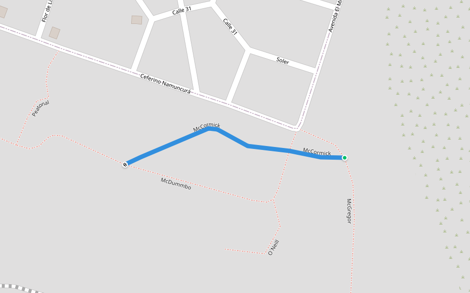 McCormick walking route map in San Roque
