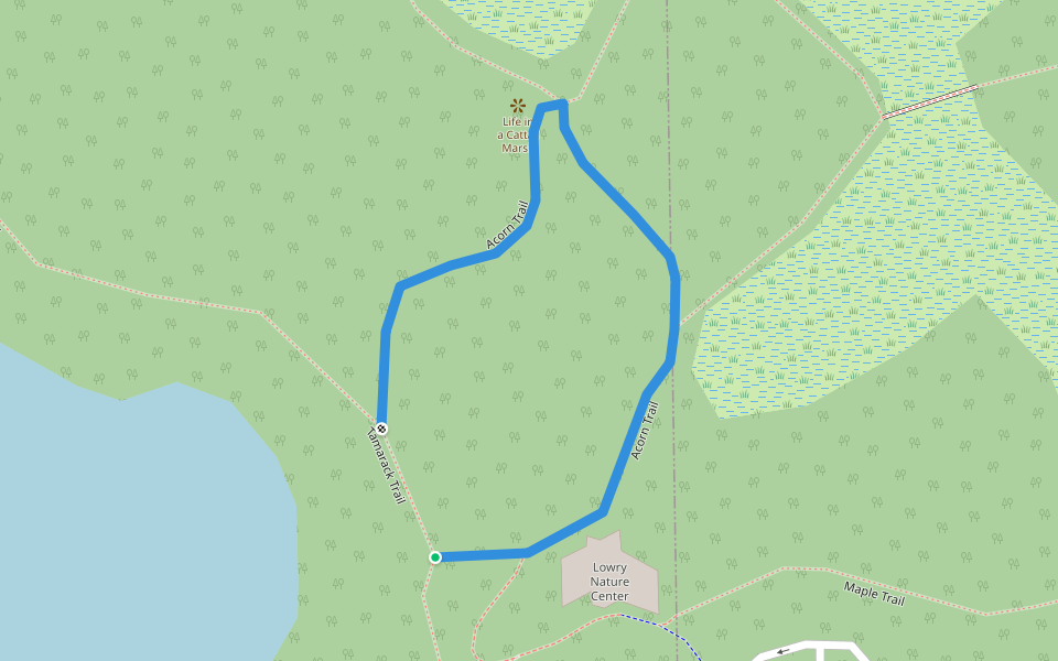 Acorn Trail walking route map in Minnetrista