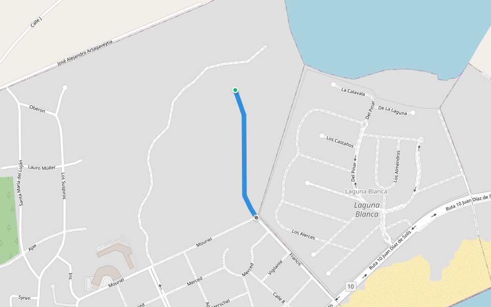 Francis walking route map in Piriápolis