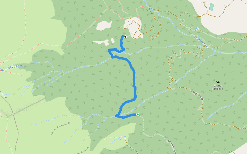 Dir Cesacastina walking route map in Cesacastina
