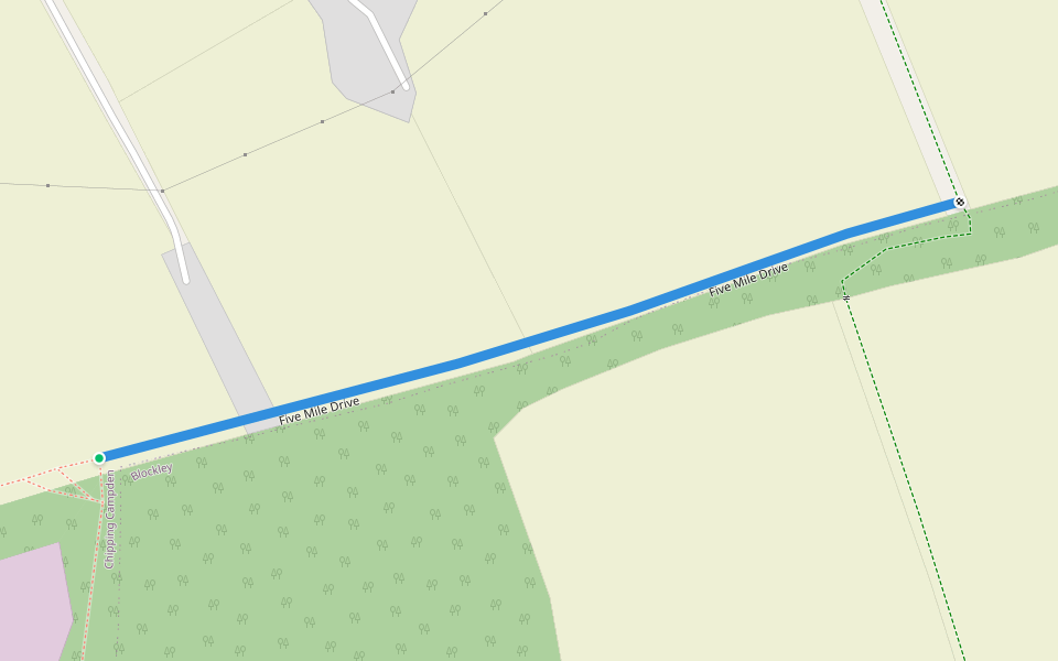 Five Mile Drive walking route map in Chipping Campden