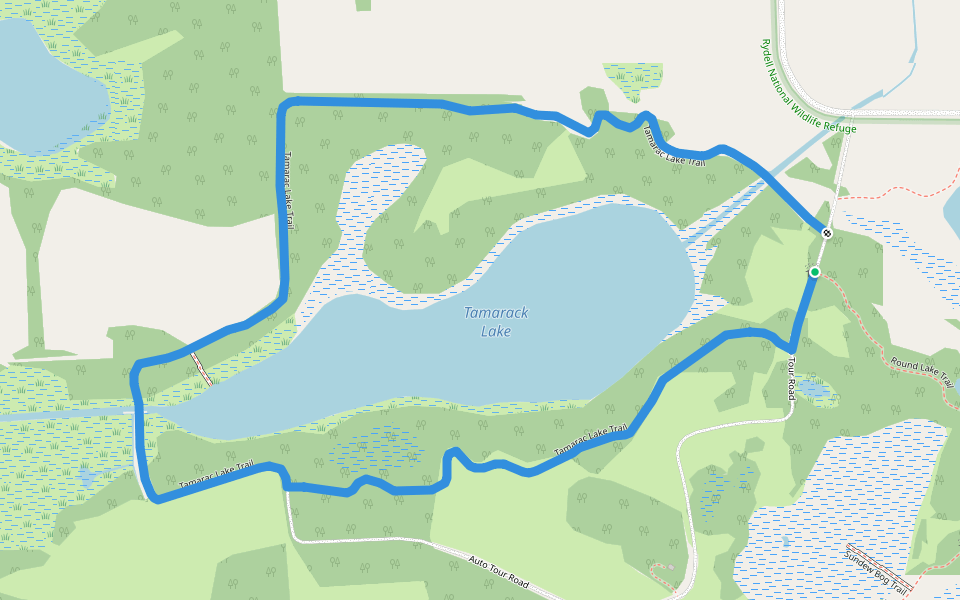Tamarac Lake Trail walking route map in Erskine
