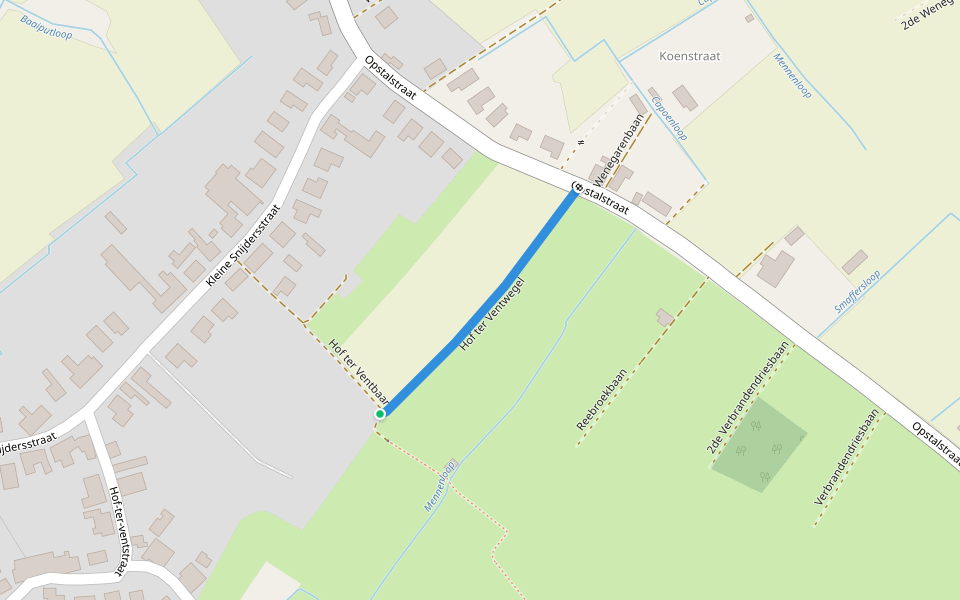 Hof ter Ventwegel walking route map in Lebbeke