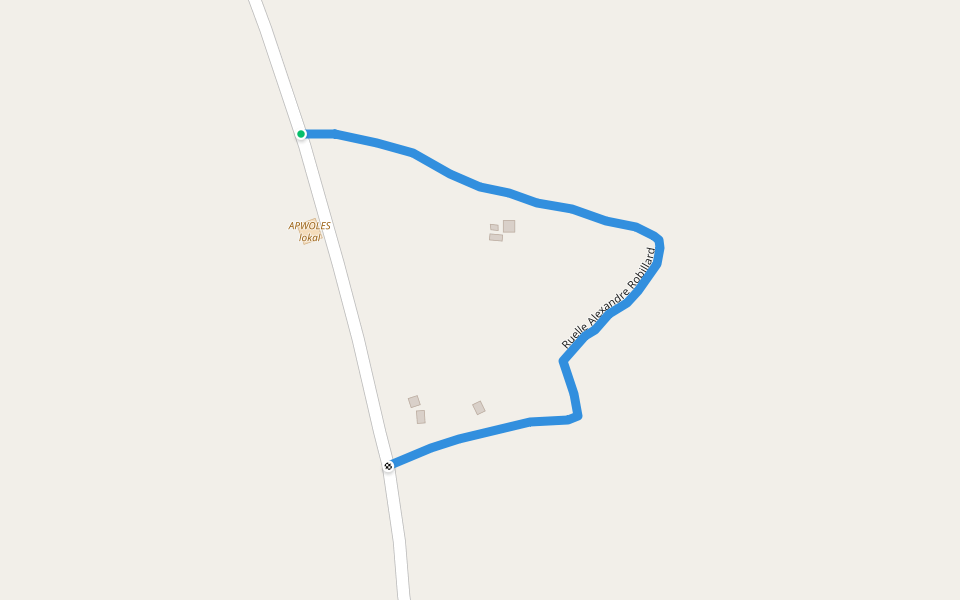 Ruelle Alexandre Robillard walking route map in Petite Riviere