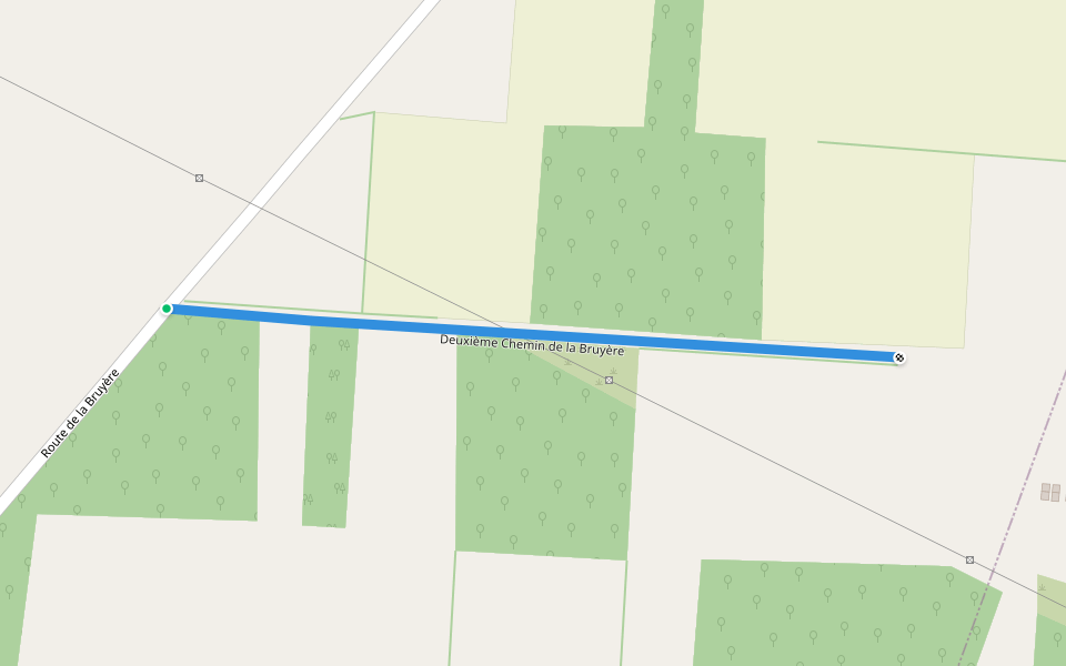 Deuxième Chemin de la Bruyère walking route map in Valambray