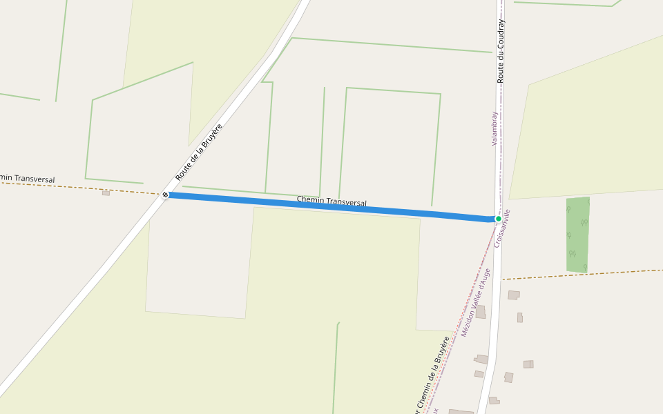 Chemin Transversal walking route map in Mézidon Vallée d'Auge