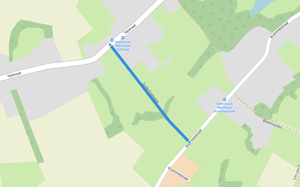 Zuiderhoekweg walking route map in Herzele