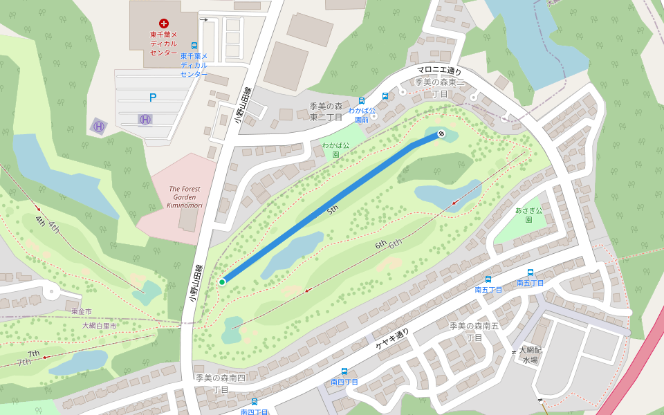 5th walking route map in Oamishirasato