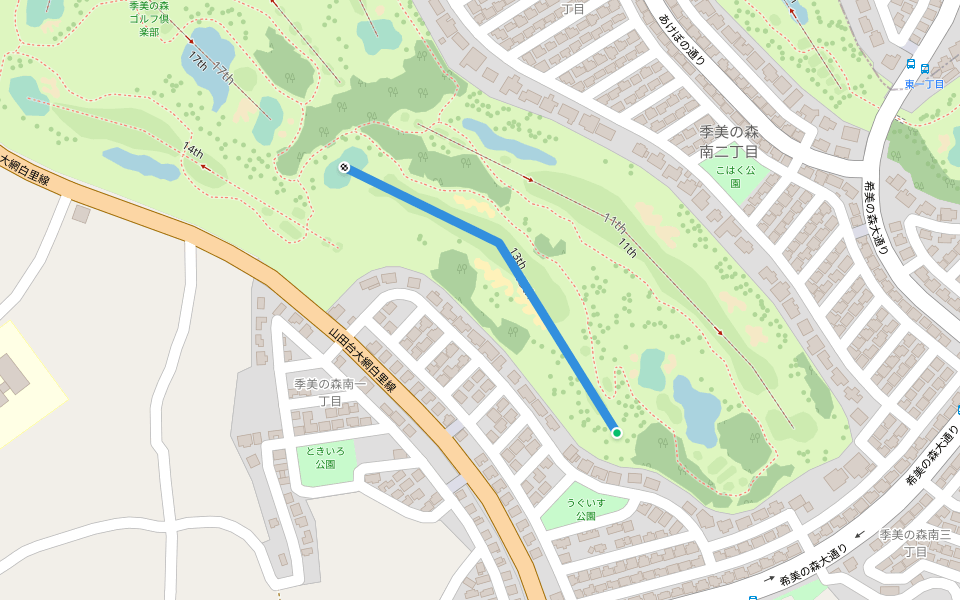 13th walking route map in Oamishirasato