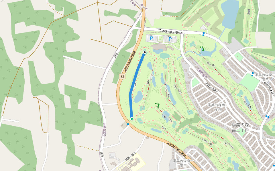 15th walking route map in Oamishirasato