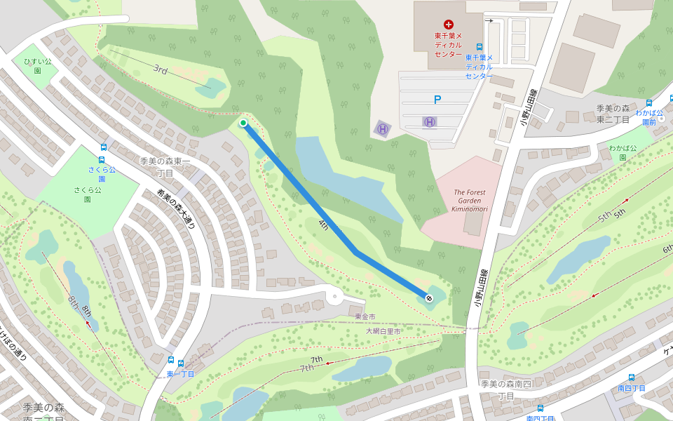 4th walking route map in Togane