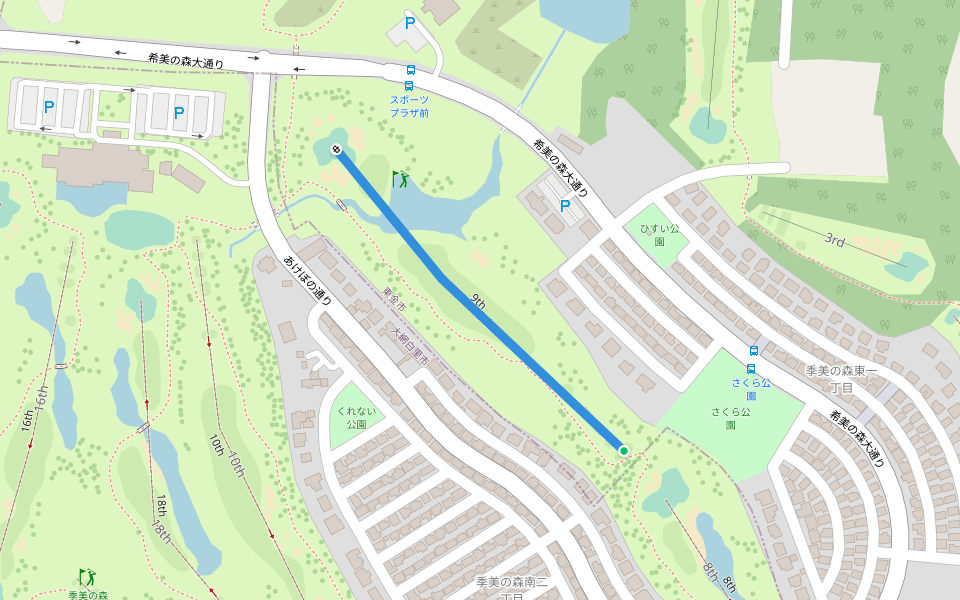 9th walking route map in Oamishirasato