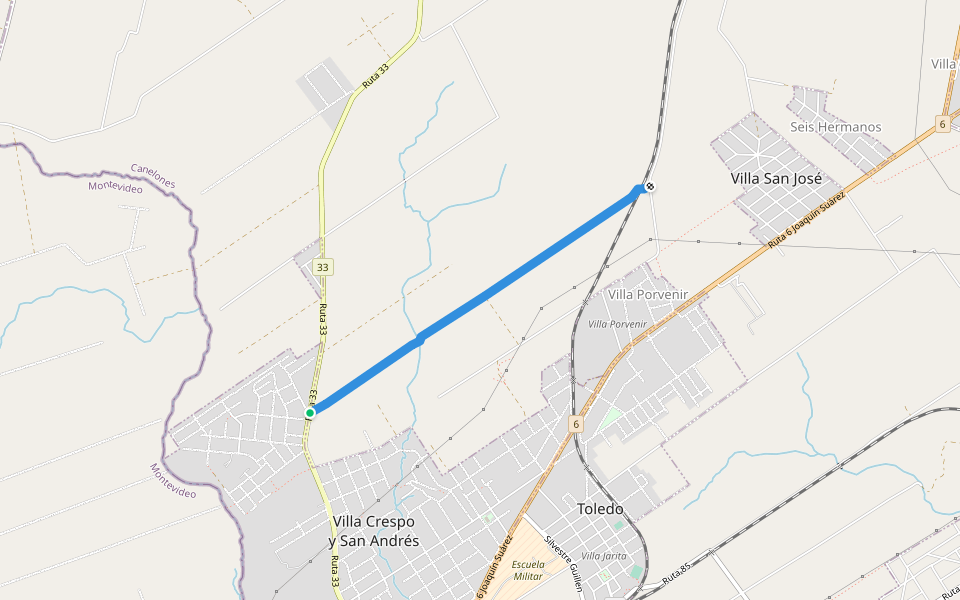 Ramos Moreira walking route map in Toledo