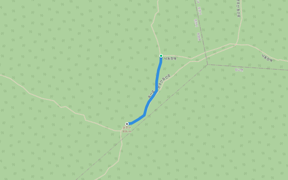 등산로 walking route map in Yeongcheon