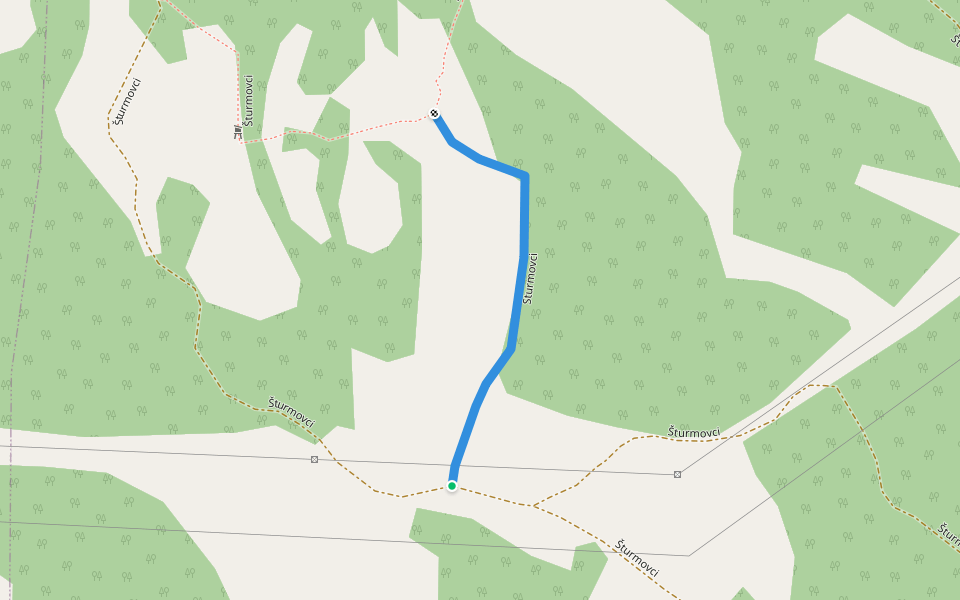 Sturmovci walking route map in Šturmovci