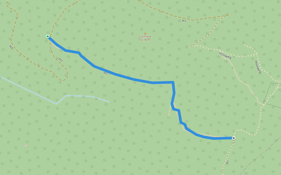 H1 walking route map in Bad Wiessee