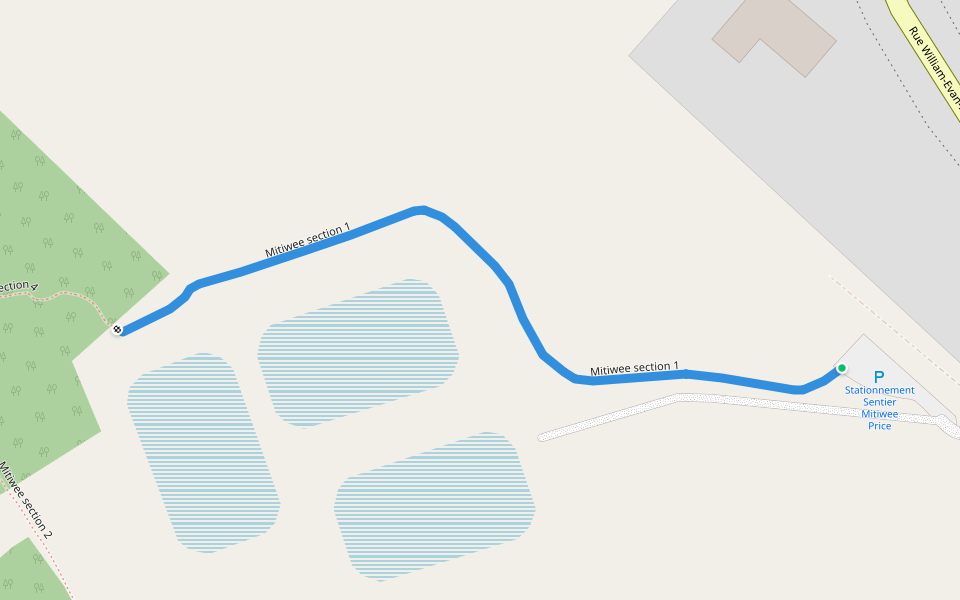 Mitiwee section 1 walking route map in Price