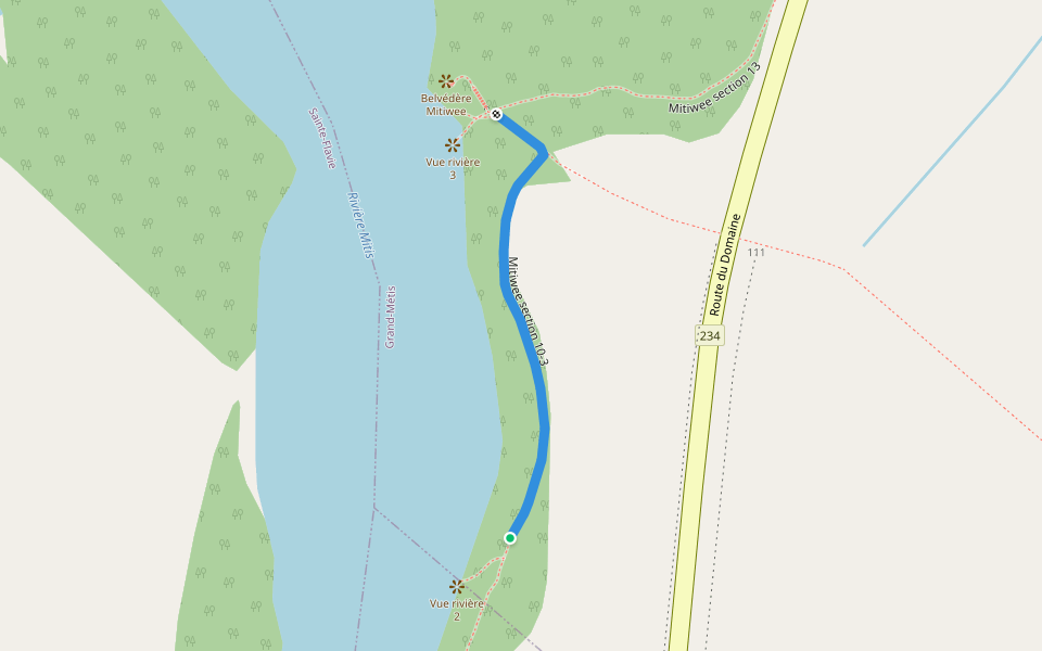 Mitiwee section 10-3 walking route map in Price
