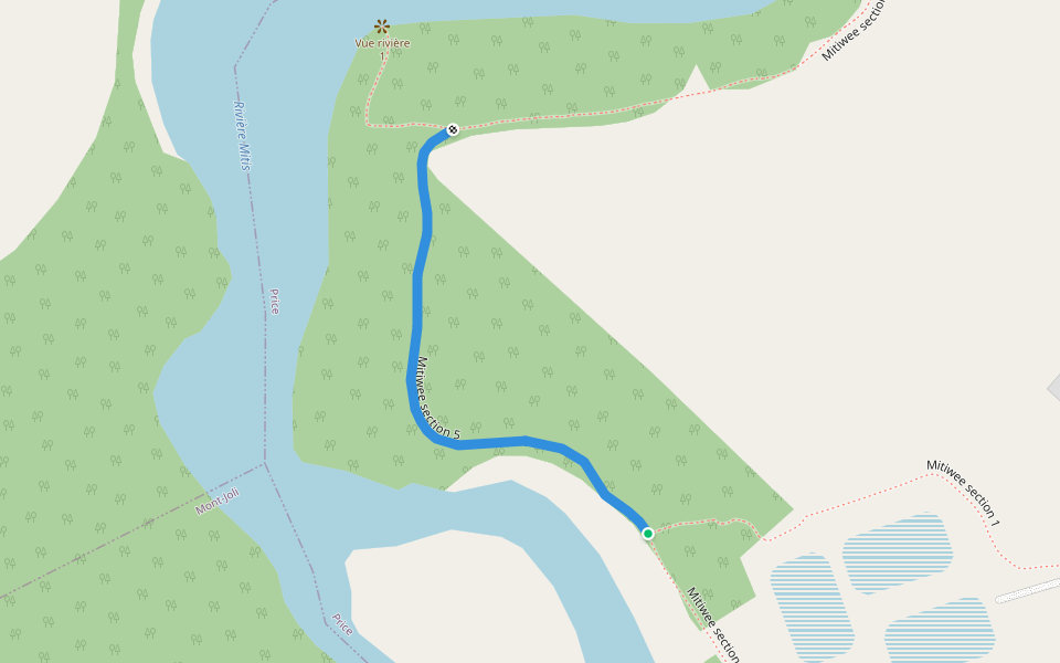 Mitiwee section 5 walking route map in Price