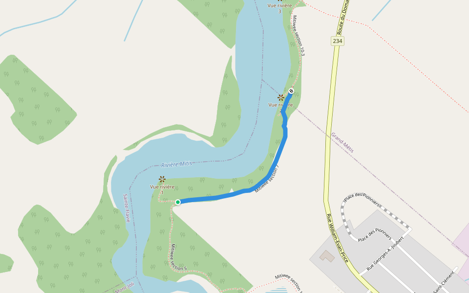 Mitiwee section 7 walking route map in Price