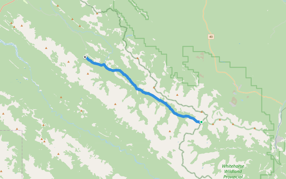 Fiddle River Trail walking route map in Robb