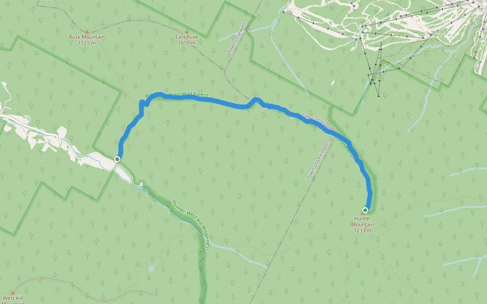 Spruceton Horse Trail walking route map in Hunter