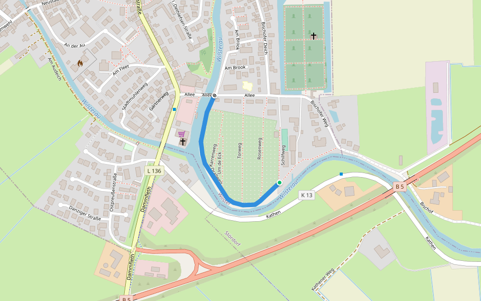 Drallweg walking route map in Stördorf