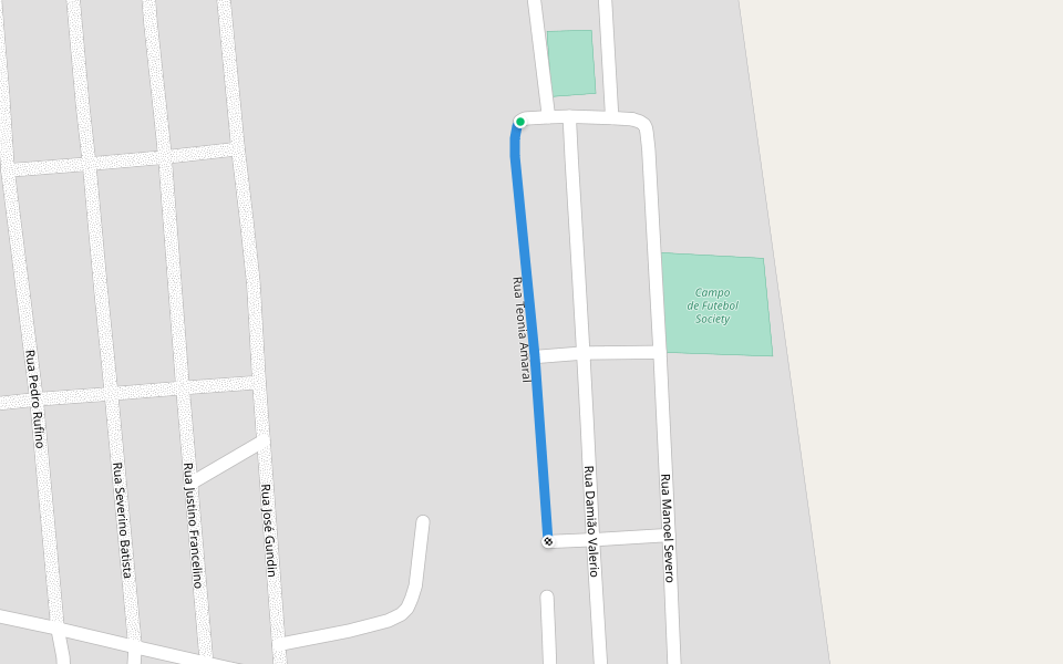 Rua Teonia Amaral walking route map in Apodi