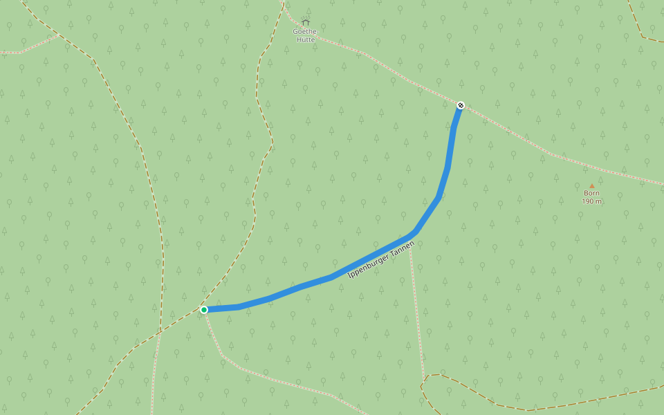 Ippenburger Tannen walking route map in Bad Essen