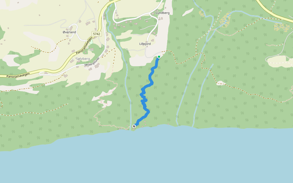 Bergsetberget walking route map in Sølberg