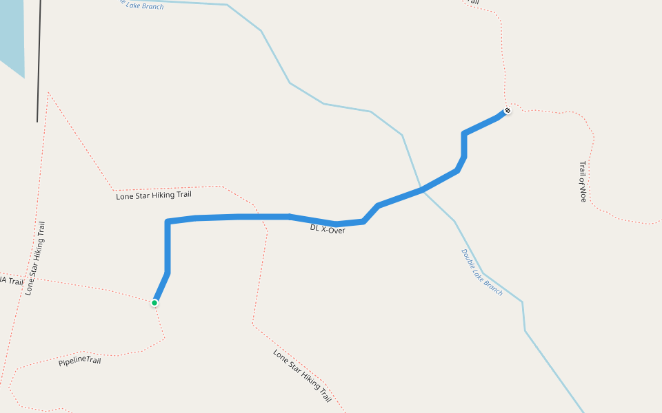 DL X-Over walking route map in Coldspring