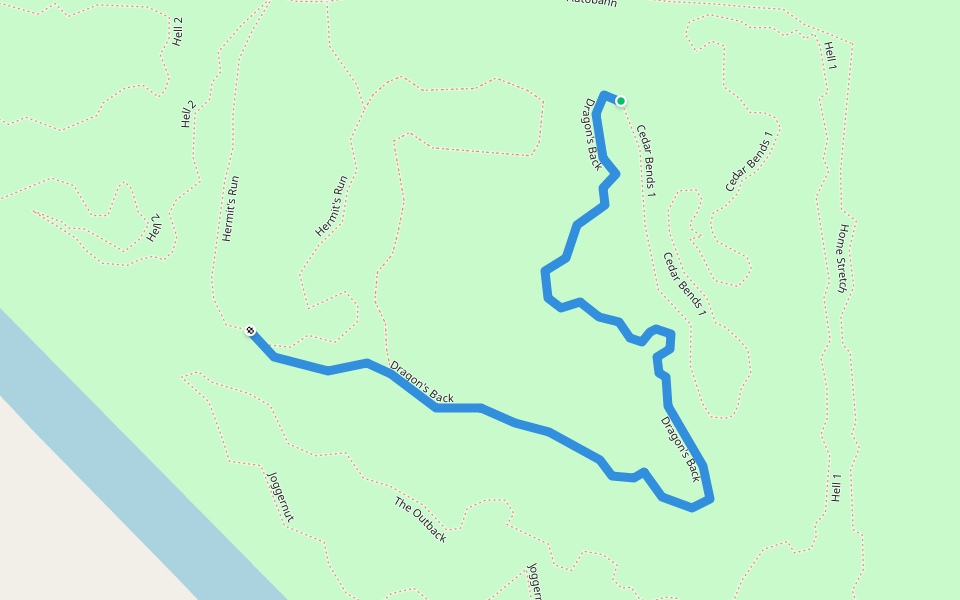 Dragon's Back walking route map in Hitchcock
