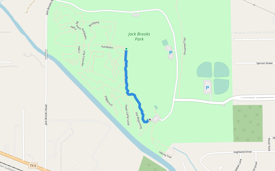 Home Stretch walking route map in Hitchcock